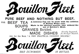 Beef Prints: Advertisement for Bouillon Fleet, 1890. Creator: Unknown