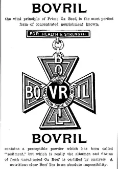 Beef Prints: Advertisement for Bovril, 1895. Creator: Unknown