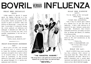 Epidemic Prints: Advertisement for Bovril, 1895. Creator: Unknown