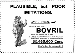 Dietary Supplement Prints: Advertisement for Bovril, 1898. Creator: Unknown