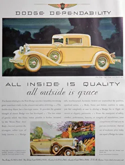 Dodge Prints: Advert for Dodge cars, 1931