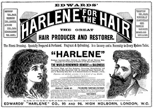 Dangerous Prints: Advertisement for Edward's 'Harlene' for the hair