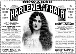 Recommendation Prints: Advertisement for Edwards 'Harlene' for the Hair