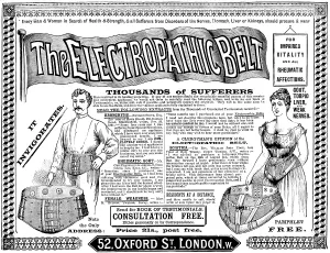 Healthcare Prints: Advertisement for the Electropathic Belt, 1895. Creator: Unknown