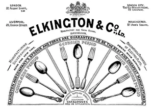 By Royal Appointment Prints: Advertisement for Elkington & Co. Ltd. 1895. Creator: Unknown
