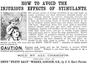 Fever Prints: Advertisement for Eno's 'Fruit Salt', 1890. Creator: Unknown