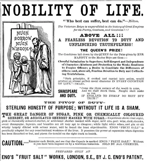 Advertisement for Eno's "Fruit Salt", 1890. Creator: Unknown