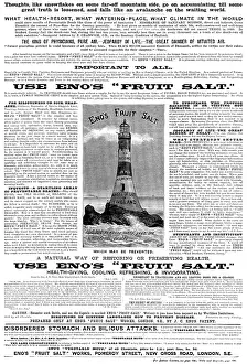 Lighthouse Prints: Advertisement for Eno's 'Fruit Salt', 1890. Creator: Unknown
