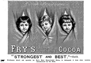 Advertisement for Fry's Cocoa, 1895. Creator: Unknown.<br> Advertisement for Fry's Cocoa, 1895. Creator: Unknown