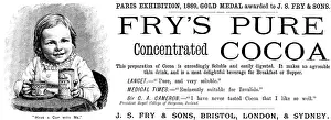 Cameron Prints: Advertisement for Fry's Pure Concentrated Cocoa