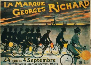 Eiffel Tower Prints: Advertisement for Georges Richard bicycles, c1900