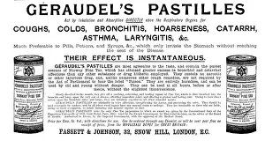 Packaging Prints: Advertisement for Geraudel's Pastilles