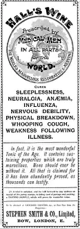 Snake Oil Prints: Advertisement for Hall's Wine, 1898