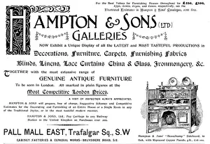 Soft Furnishing Prints: Advertisement for Hampton & Sons, 1898. Creator: Unknown