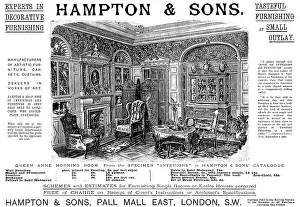 Furnishing Prints: Advertisement for Hampton & Sons, furniture, 1895. Creator: Unknown