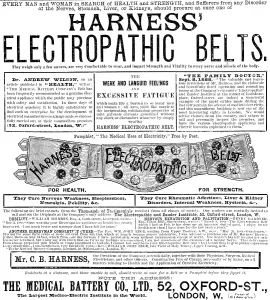 Healthcare Prints: Advertisement for Harness Electropathic Belts