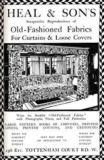 An advertisement for Heal & Sons of Tottenham Court Road, London, 1908 An advertisement for Heal & Sons of Tottenham Court Road, London, 1908