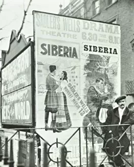 Advertising Hoarding Gallery: Advertising hoardings, 344 City Road, London, 1911