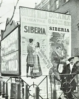 Advertising Hoarding Gallery: Advertising hoardings, 344 City Road, London, 1911
