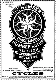 Brand Prints: Advertisement for Humber Cycles, 1898. Creator: Unknown