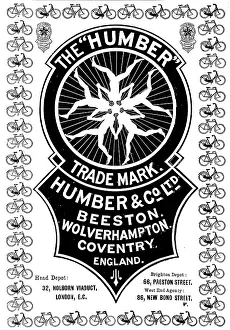 Brand Prints: Advertisement for Humber Cycles, 1898. Creator: Unknown
