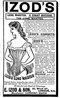 Restriction Prints: Advertisement for Izod's long-waisted corsets