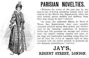 Tippet Prints: Advertisement for Jay's Parisian Novelties, 1890. Creator: Unknown