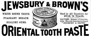 Exotic Prints: Advertisement for Jewsbury & Brown's Oriental Tooth Paste