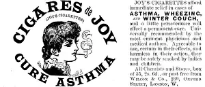 Snake Oil Prints: Advertisement for Joy's Cigarettes