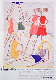 Images Dated 9th July 2008: Advert for Krepe-Tex bathing costumes, 1935