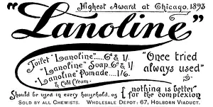 Advertisement for Lanoline, 1895. Creator: Unknown