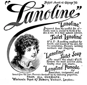 Lotion Prints: Advertisement for Lanoline, 1895. Creator: Unknown