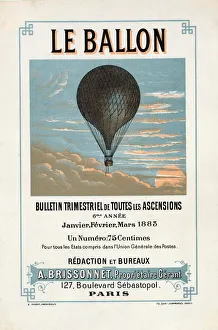 Advertisement for Le Ballon, Janvier, Fevrier, Mars, 1883, pub. 1883