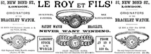 Timepiece Prints: Advertisement for Le Roy et Fils, 1890. Creator: Unknown