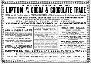 Export Prints: Advertisement for Lipton's Cocoa & Chocolate