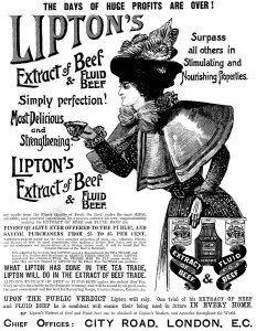 Meat Prints: Advertisement for Lipton's Extract of Beef & Fluid Beef