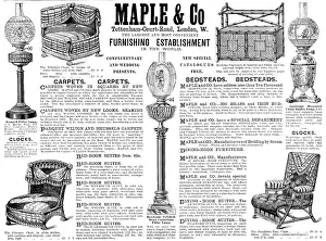 Carpet Prints: Advertisement for Maple & Co, Furnishing Establishment, 1890. Creator: Unknown