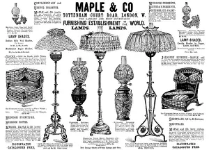 Chairs Prints: Advertisement for Maple & Co Furnishing Establishment, 1890. Creator: Unknown