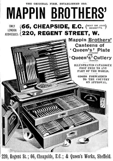 Boxes Prints: Advertisement for Mappin Brothers Canteens