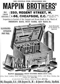 Brush Prints: Advertisement for Mappin Brothers Dressing Bags, Suit Cases, Kit Bags, &c. 1895