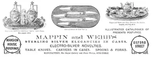 Teapot Prints: Advertisement for Mappin and Webb, 1883. Creator: Unknown