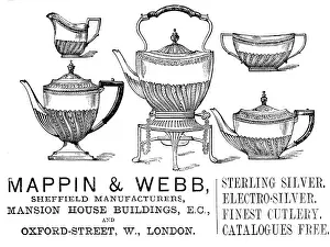 Mappin And Webb Prints: Advertisement for Mappin and Webb, 1883. Creator: Unknown