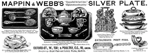 Tongs Prints: Advertisement for Mappin & Webb's Silver Plate, 1890. Creator: Unknown