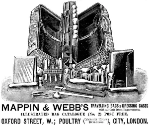Hairbrush Prints: Advertisement for Mappin & Webb's Travelling Bags & Dressing Cases