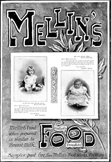 Advertisement for Mellin's Food for Infants & Invalids, 1898. Creator: Unknown.<br> Advertisement for Mellin's Food for Infants & Invalids, 1898. Creator: Unknown