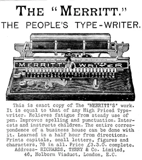 Mechanisation Prints: Advertisement for the 'Merritt'
