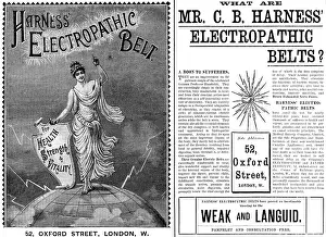 Healthcare Prints: Advertisement for Mr. C. B. Harness Electropathic Belts, 1890. Creator: Unknown