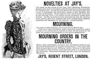 Dressmaker Prints: Advertisement for Novelties at Jay's, 1890. Creator: Unknown
