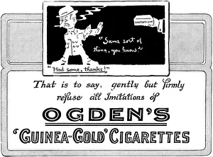 Tobacco Prints: Advertisement for Ogden's Guinea-Gold Cigarettes