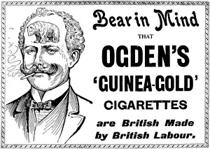 Tobacco Prints: Advertisement for Ogden's Guinea-Gold Cigarettes